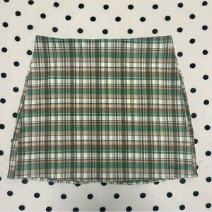 Zara Plaid Mini Skirt Size Large NWT